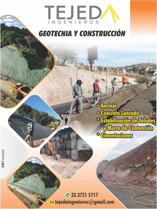 Anchoring, shotcrete, slope stabilization and retaining walls, foundations