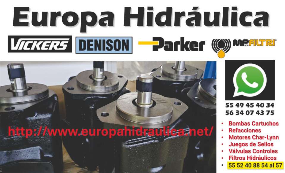 Europe Hydraulics * Cartridge pumps * Spare parts * Engines - Char-Lynn * Stamp Games * Valves Controls * Hydraulic Filters